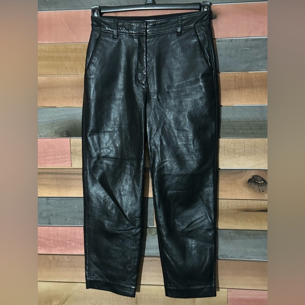 Babaton Loose Fit Vegan Leather Pants
